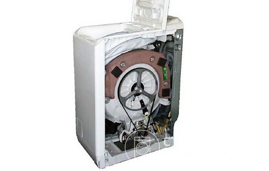 На фото устройство стиральной машины с вертикальной загрузкой