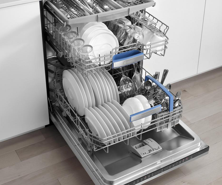 Посудомоечная машина с посудой