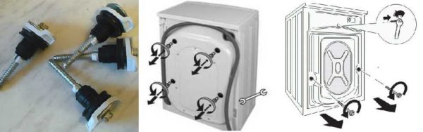 Транспортировочные болты выглядят так