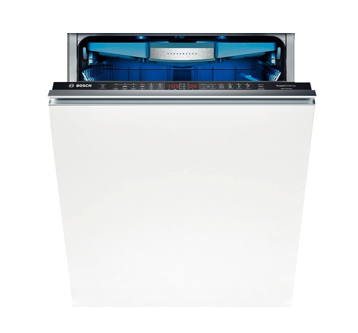 Элегантная и современная посудомоечная машина Bosch SMV 69T70 с темно-синей подсветкой