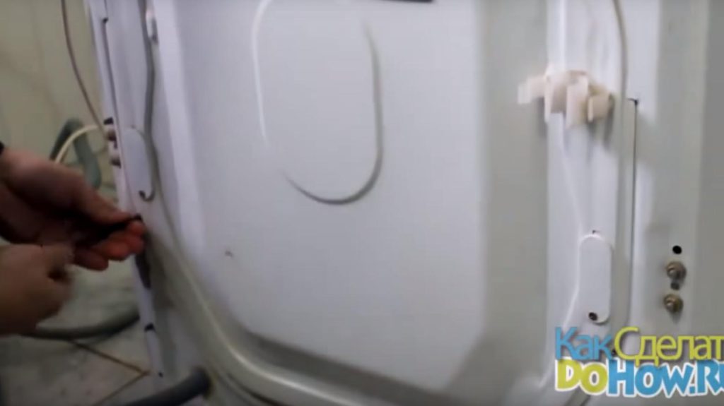 снятие задней крышки стиральной машины