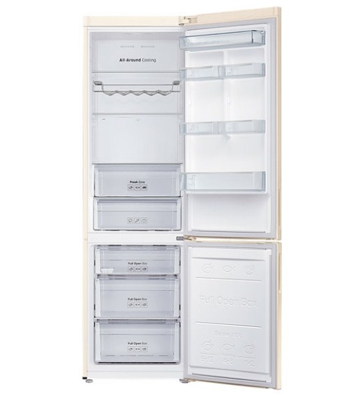 Siemens RB-37 J5240EF Открытый холодильник с нижней морозильной камерой и держателем для бутылок