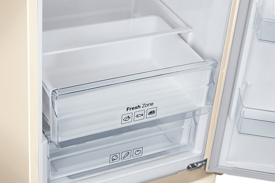 Обзор двух лотков зоны свежести холодильника Siemens модели RB-37 J5240EF с нижней морозильной камерой