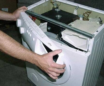 Снятие панели управления