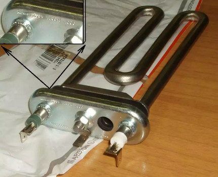 Новый нагревательный элемент стиральной машины