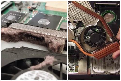 радиатор до и после чистки