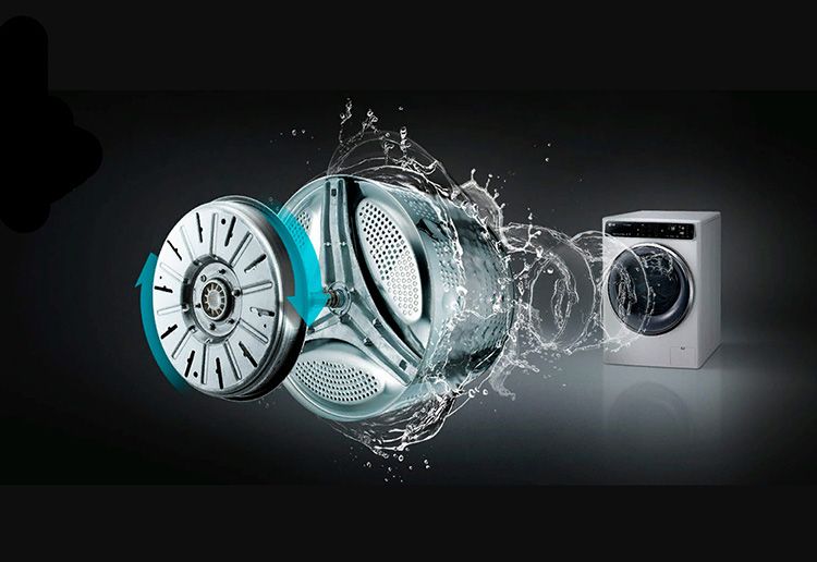 Система Direct Drive впервые была применена в стиральных машинах LG в 2005 году. В этом случае агрегат подключается непосредственно к барабану, что исключает использование соединительных элементов, наиболее уязвимых частей двигателей.