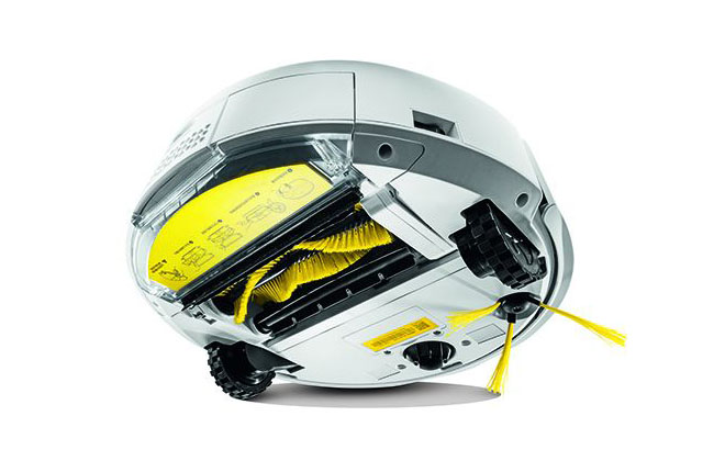 Автоматический пылесос Karcher на спине