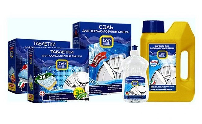 Бытовая химия для посудомоечных машин: соль, порошок, таблетки, гели