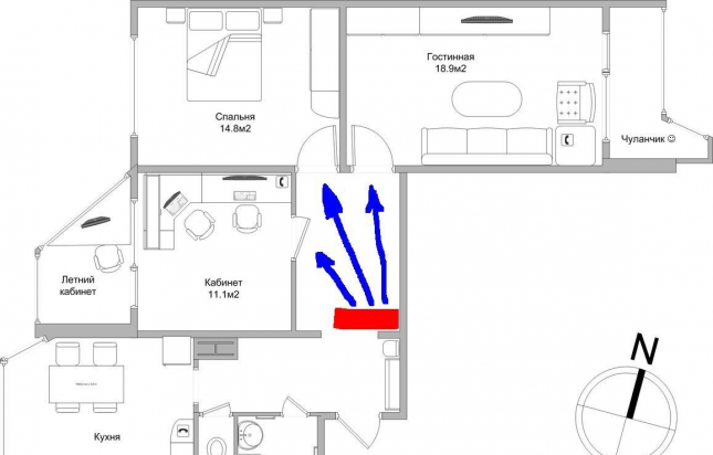 Кондиционер в коридоре