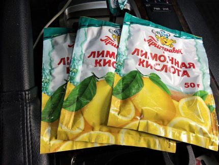 Пакетики лимонной кислоты