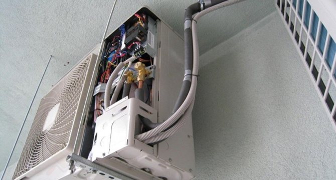 Снятие наружного блока