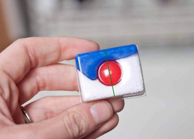 куда положить таблетку для посудомоечной машины