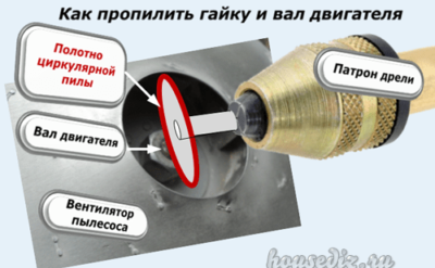 Как отрезать гайку и вал мотора